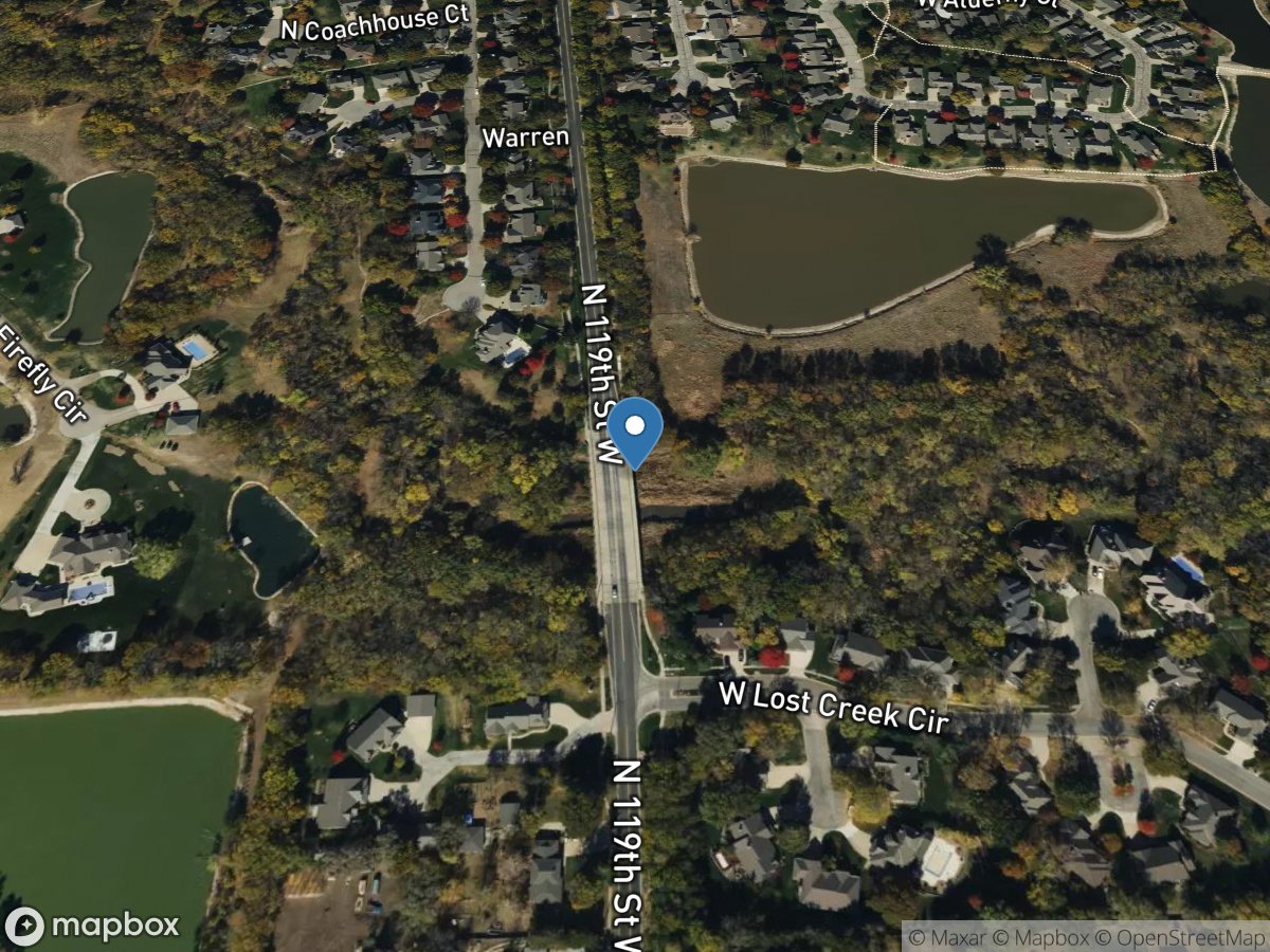 Cowskin Creek at 119th ST at Wichita, KS location