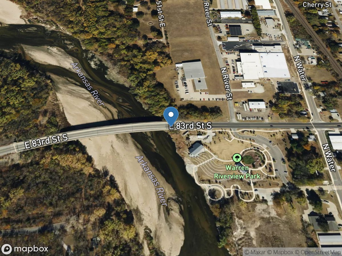 Arkansas River at Derby, KS location