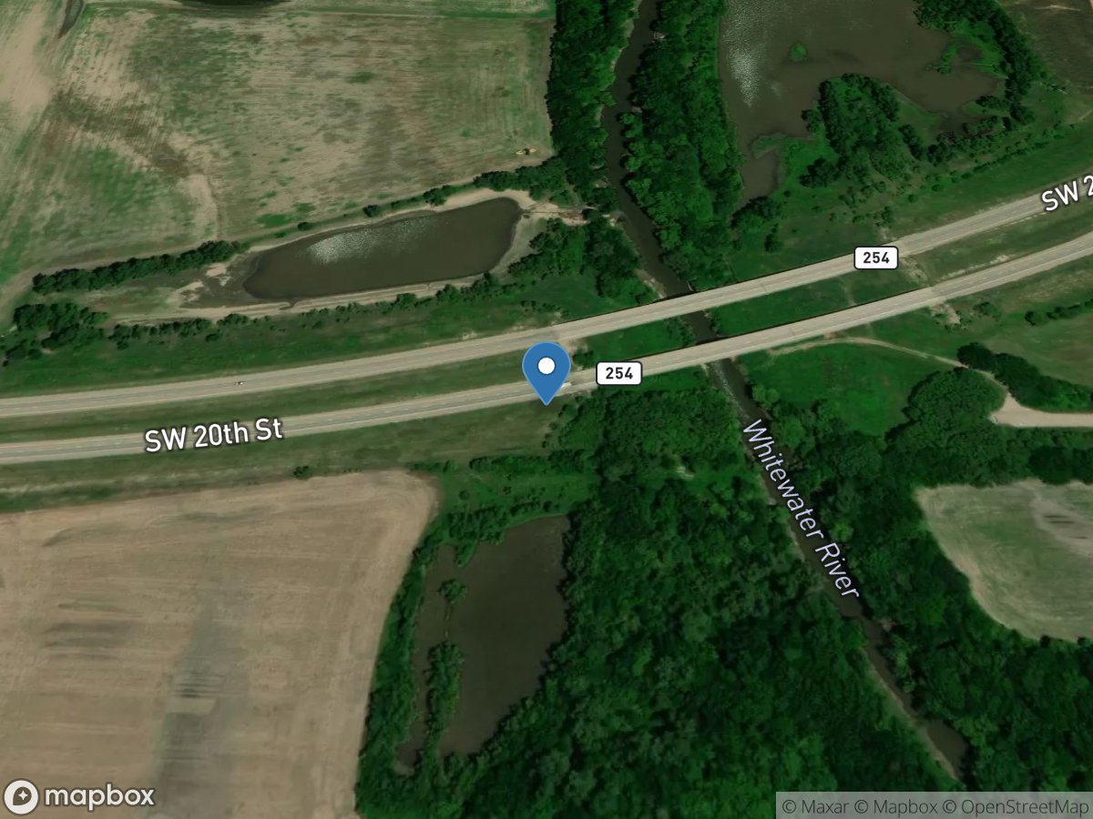 Whitewater River at Towanda, KS location