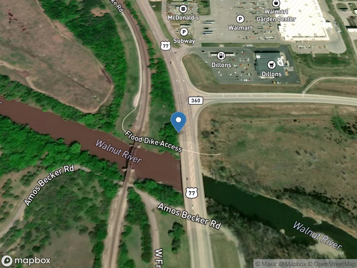 Walnut River at Winfield, KS location