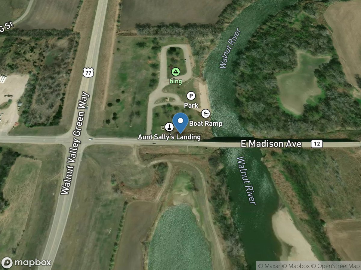 Walnut River at Arkansas City, KS location