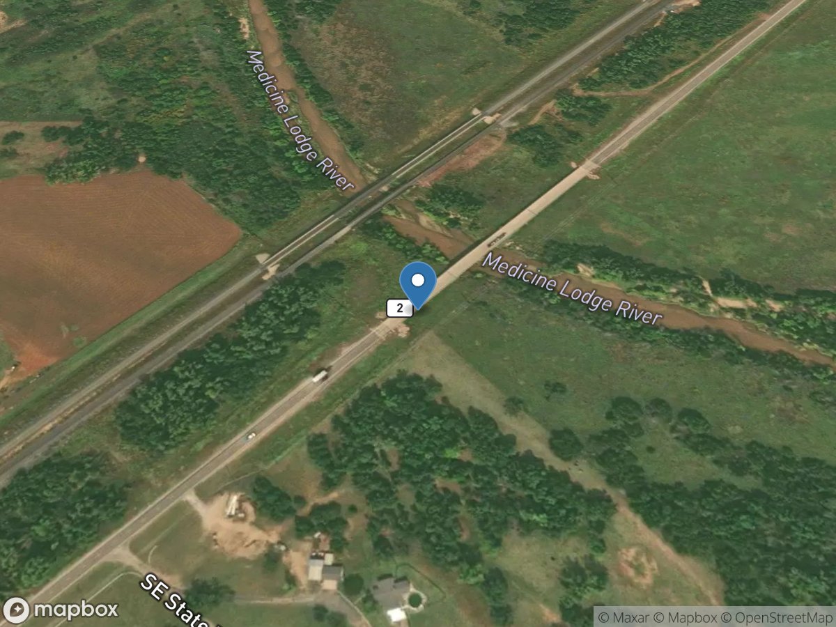 Medicine Lodge River near Kiowa, KS location