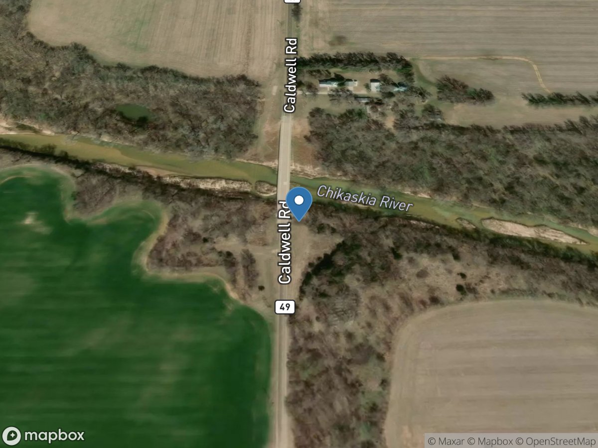 Chikaskia River near Corbin, KS location