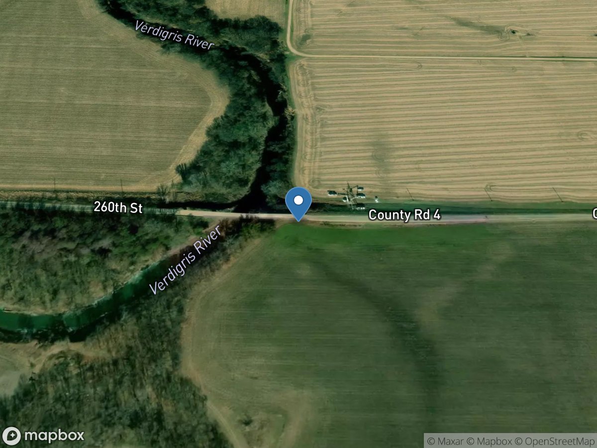 Verdigris River near Virgil, KS location