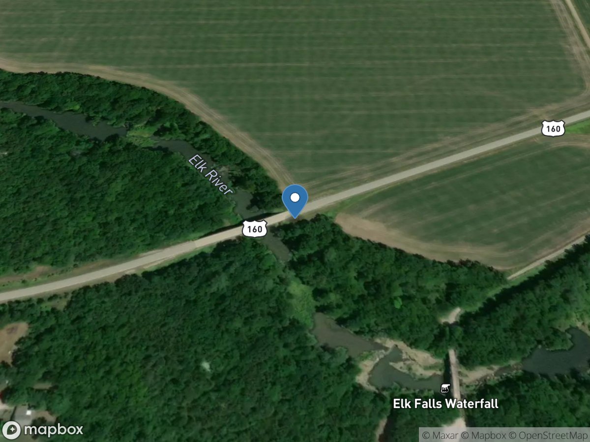 Elk River at Elk Falls, KS location