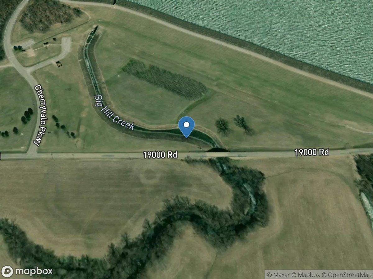 Big Hill Creek near Cherryvale, KS location