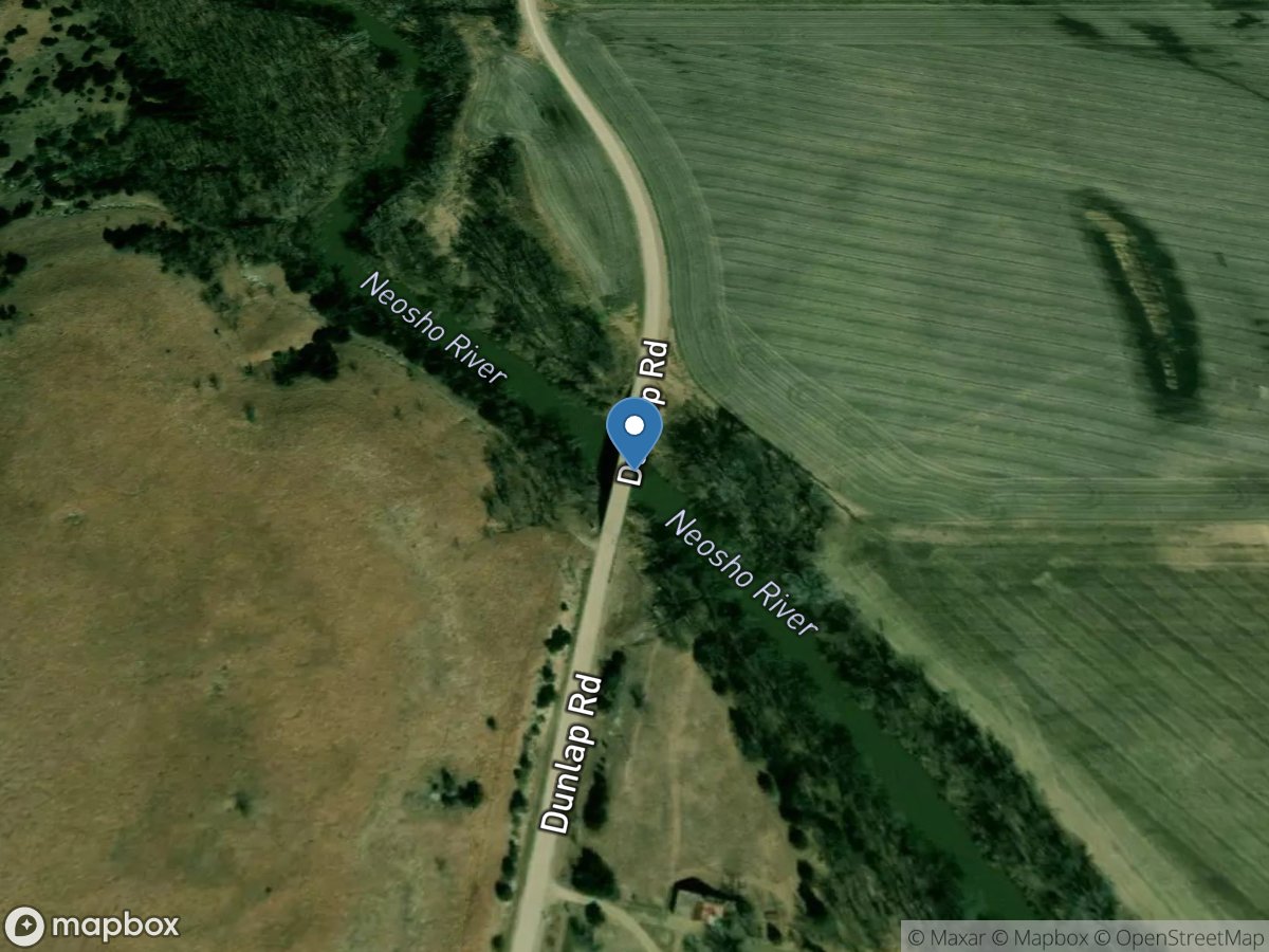 NEOSHO River Near DUNLAP, KS location