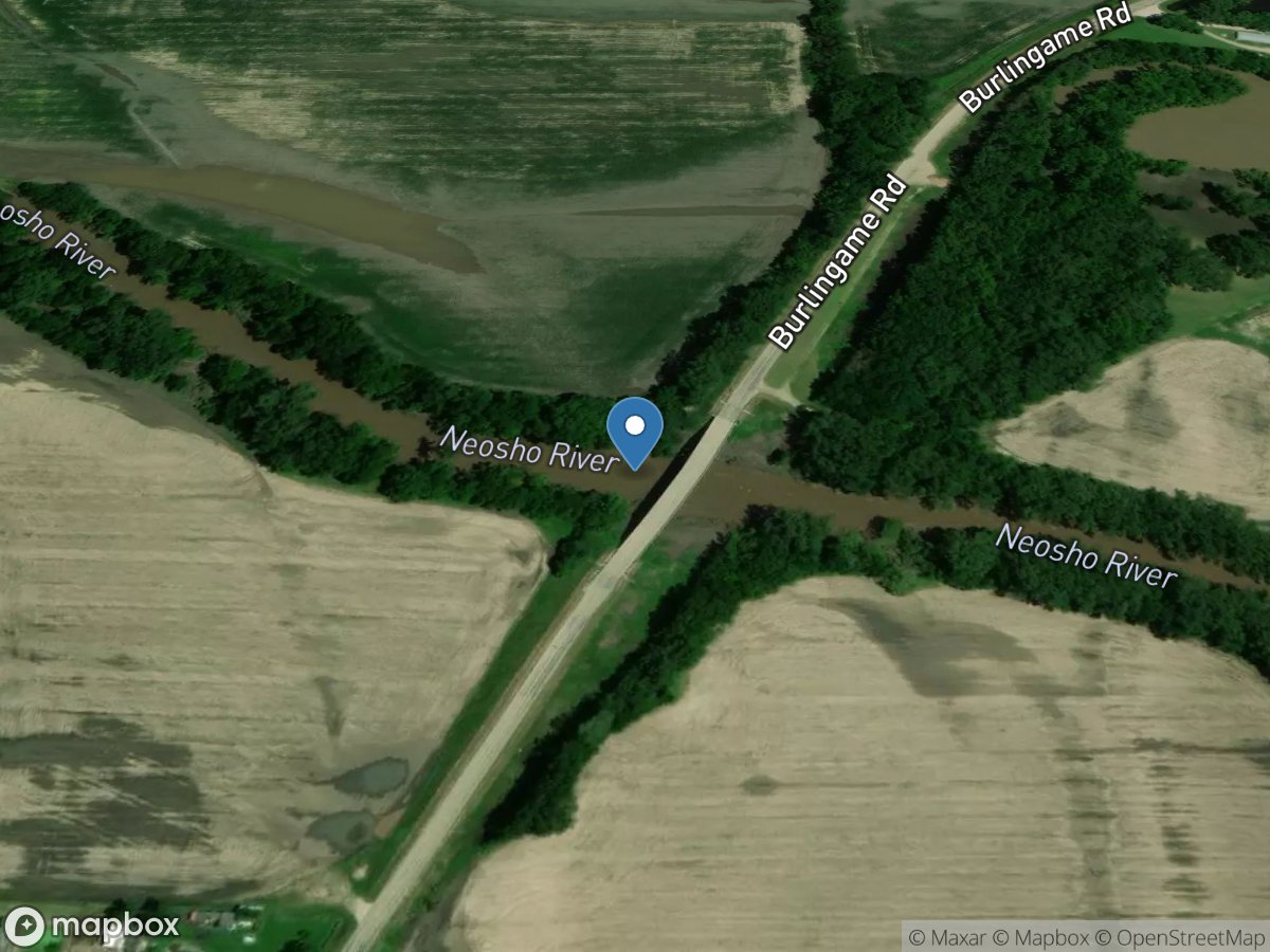 Neosho River at Burlingame Road near Emporia, KS location