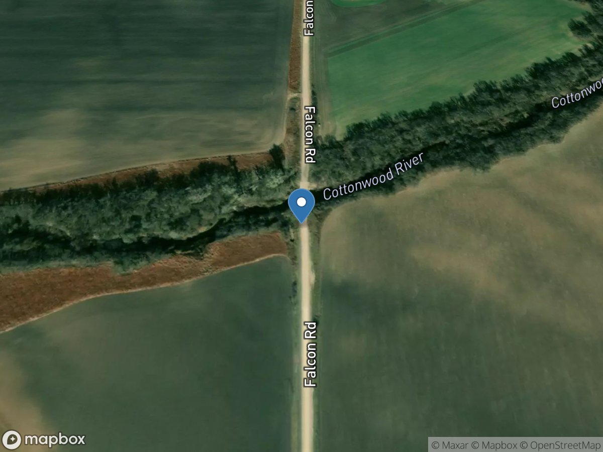 NF Cottonwood River near Durham, KS location