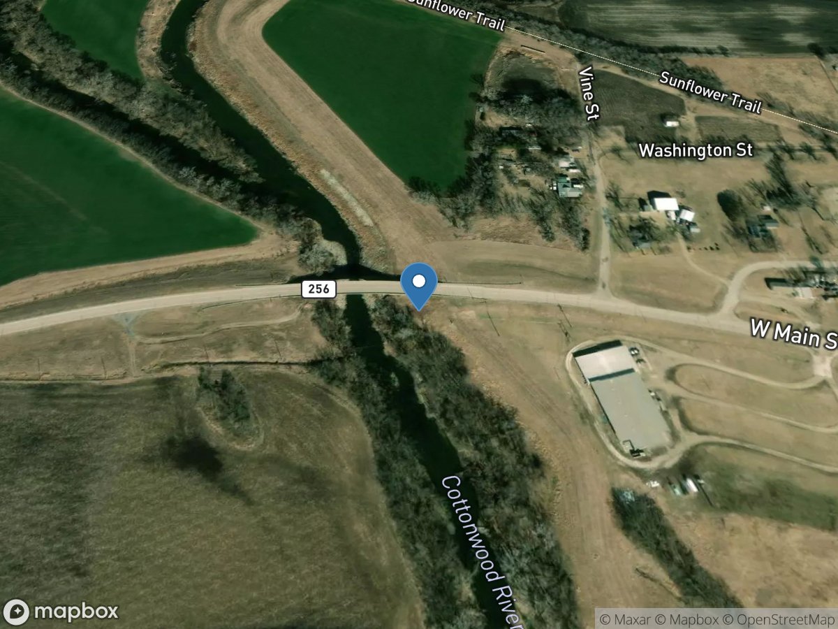 Cottonwood River at Marion, KS location