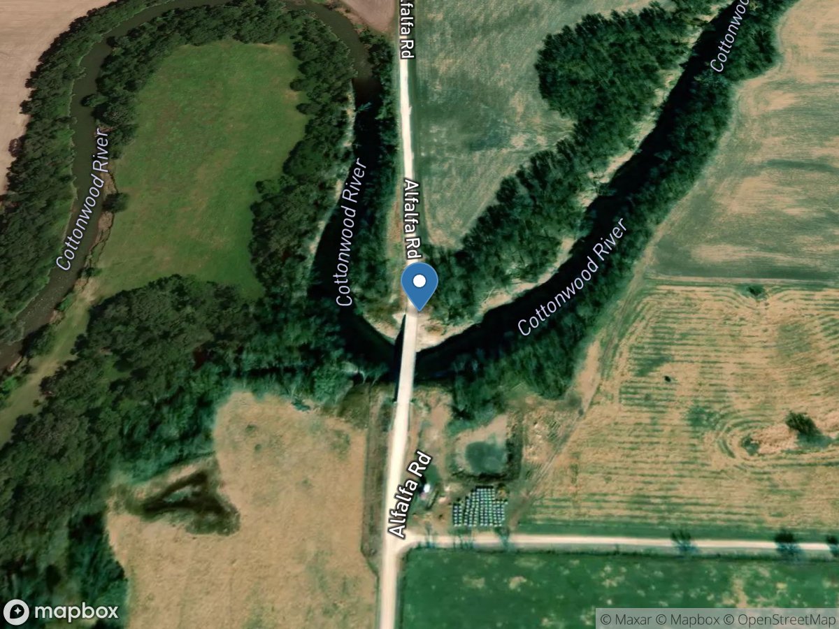 Cottonwood River near Florence, KS location