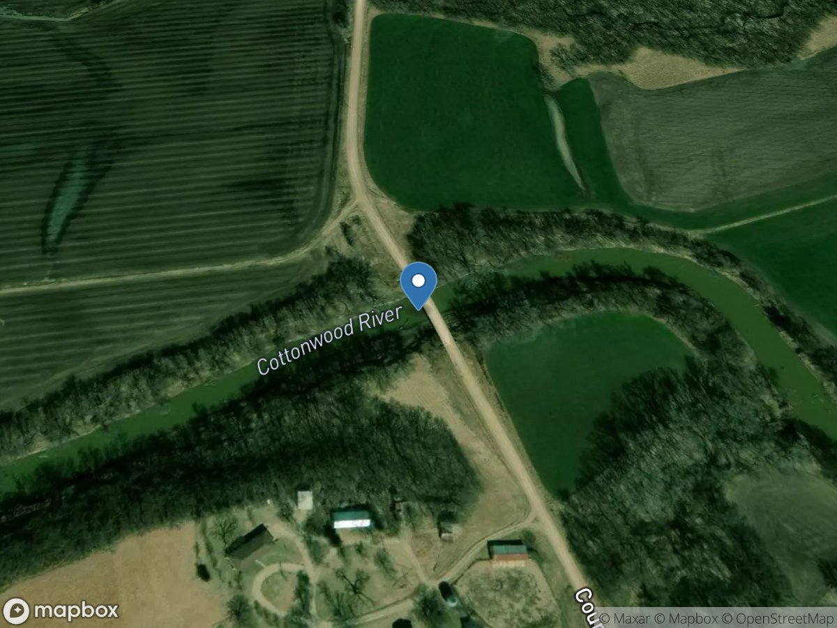 Cottonwood River at Cottonwood Falls, KS location