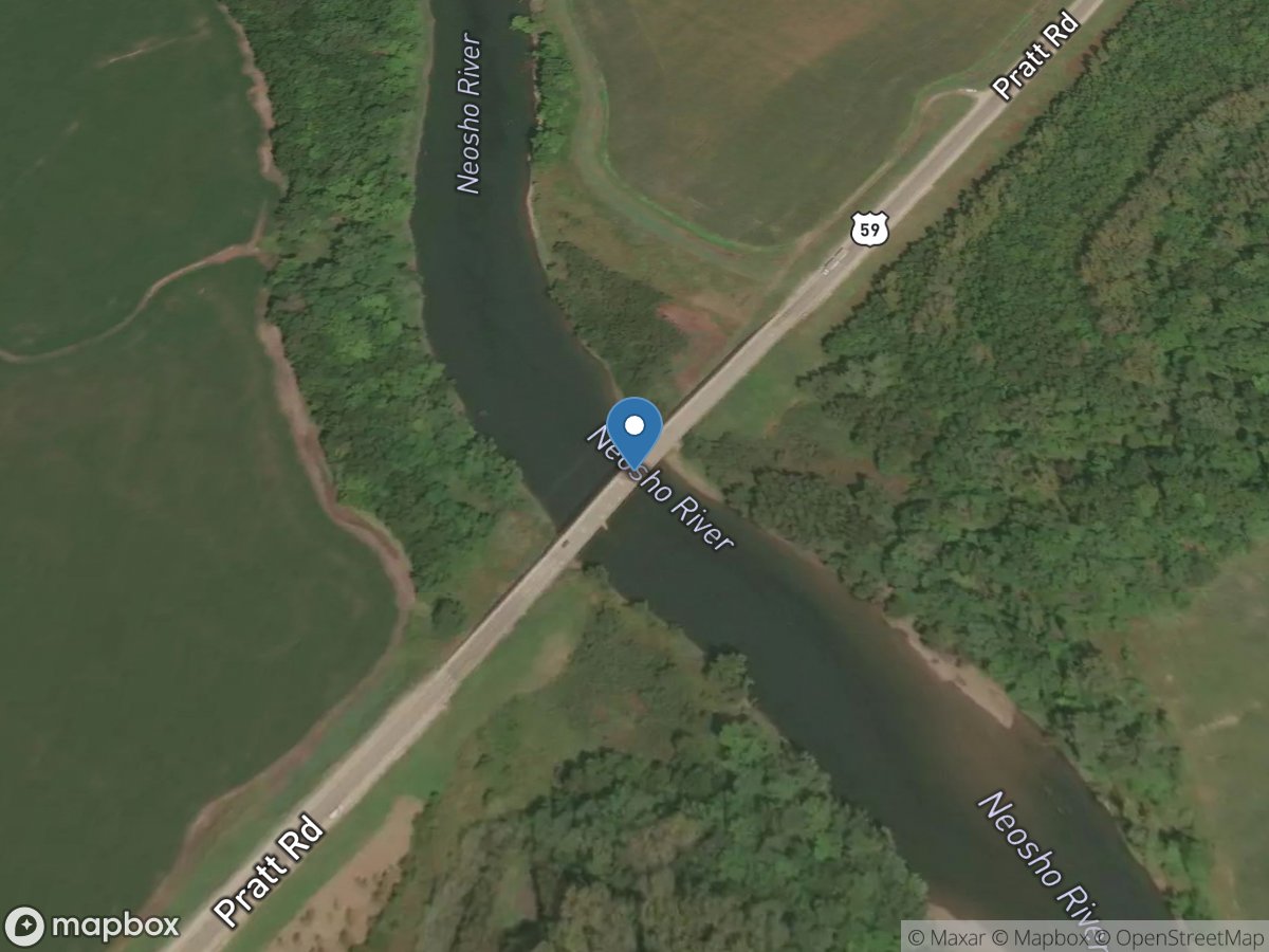 NEOSHO River Near ERIE, KS location