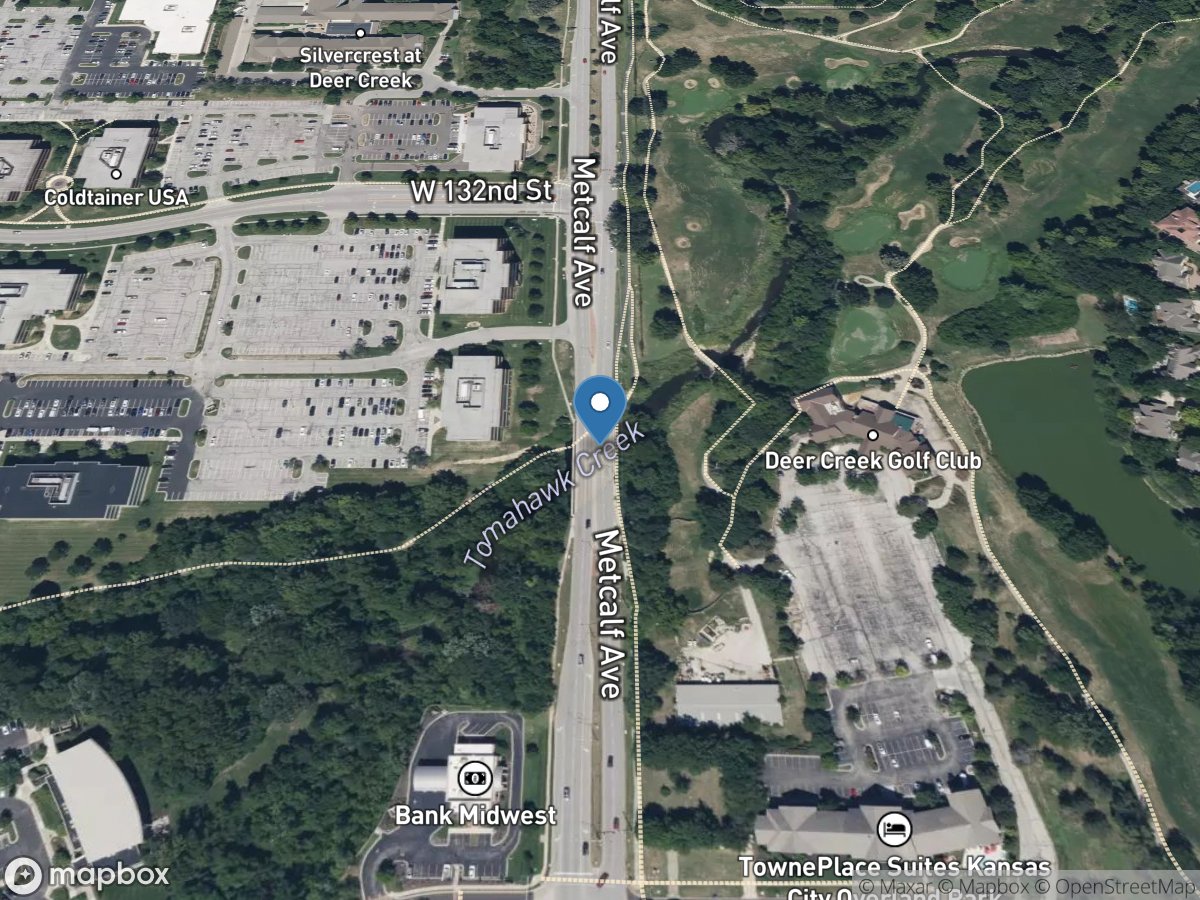 Tomahawk Creek at Metcalf AVE, Overland Park, KS location
