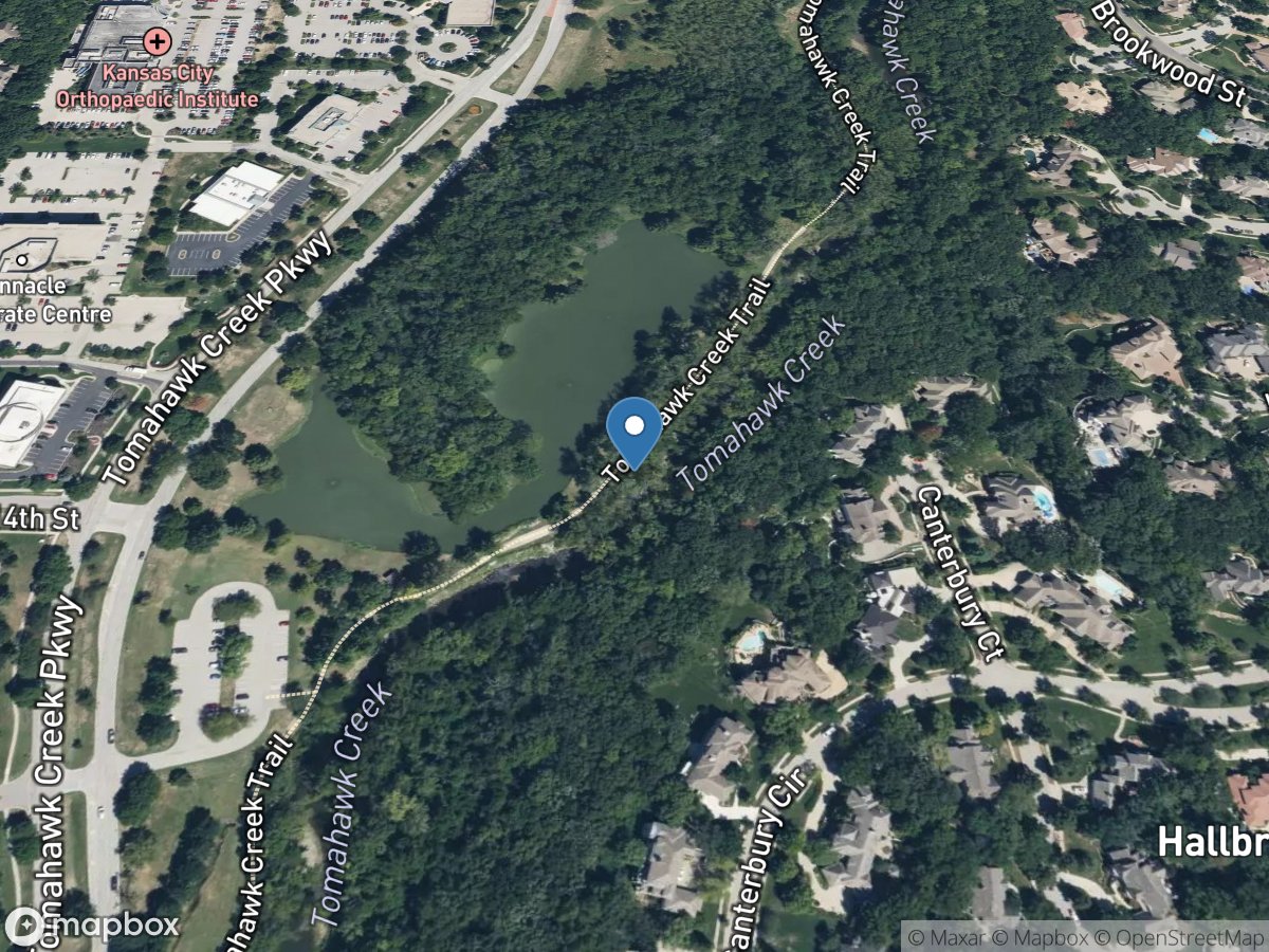 Tomahawk Creek at West 119th ST, Leawood, KS location