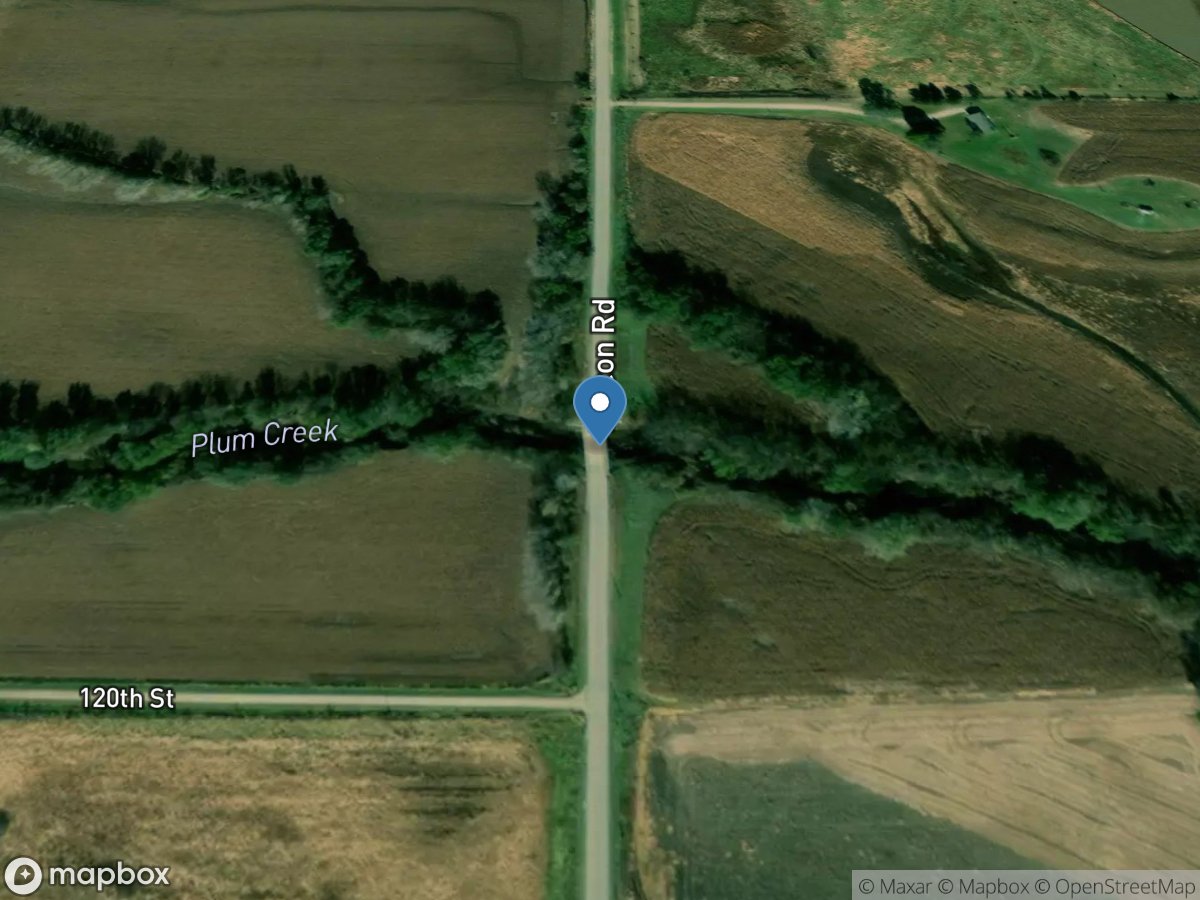 Craig Creek at 120 ST and Falcon RD, Kickapoo, KS location