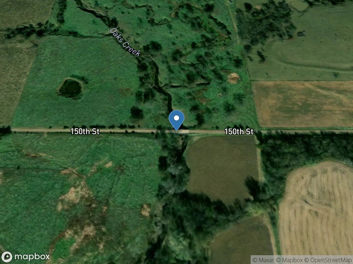 Oaks Creek at 150 ST and Falcon RD, Kickapoo, KS location