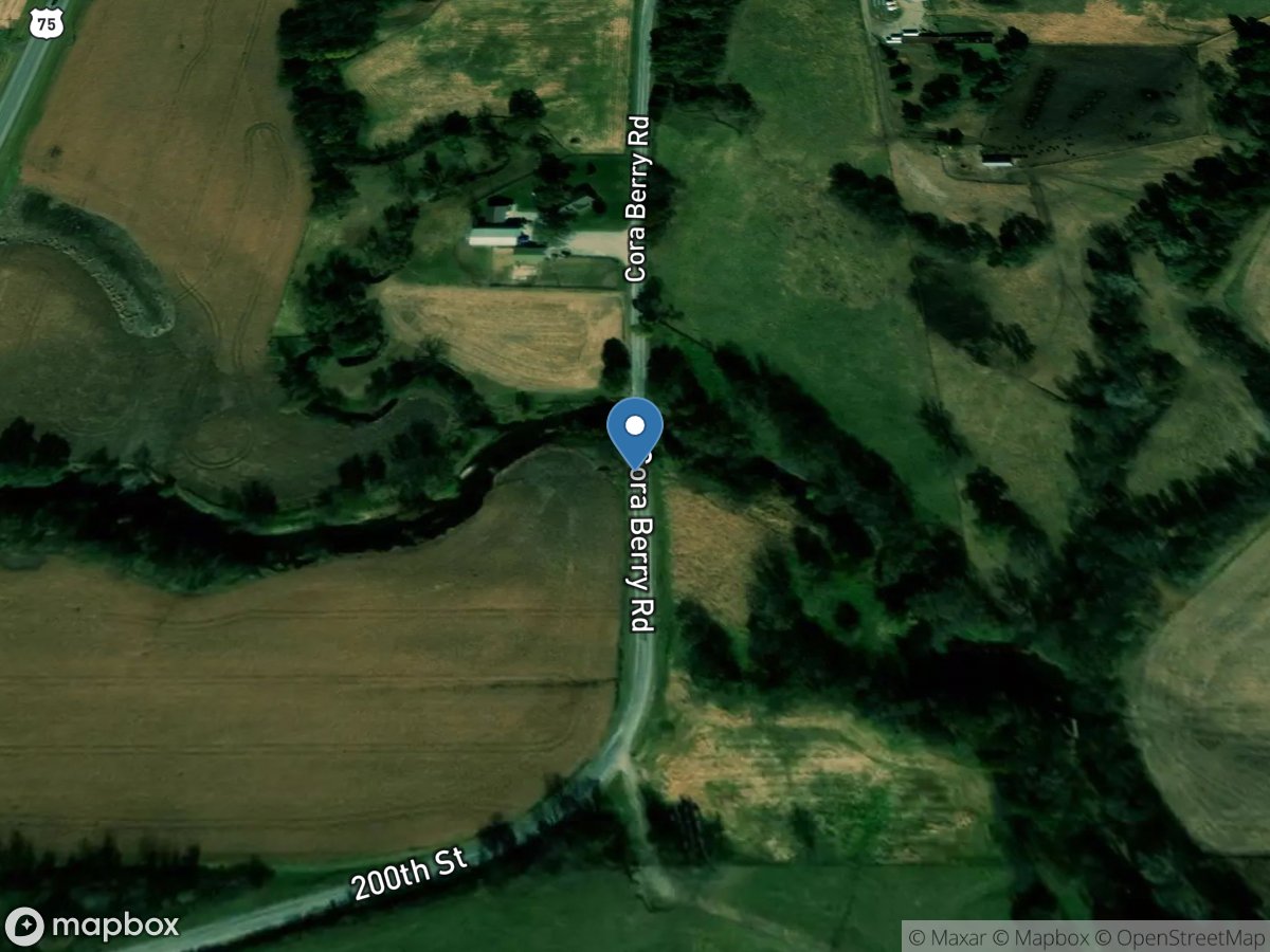 Delaware River at Us75 and 200 ST, Kickapoo, KS location