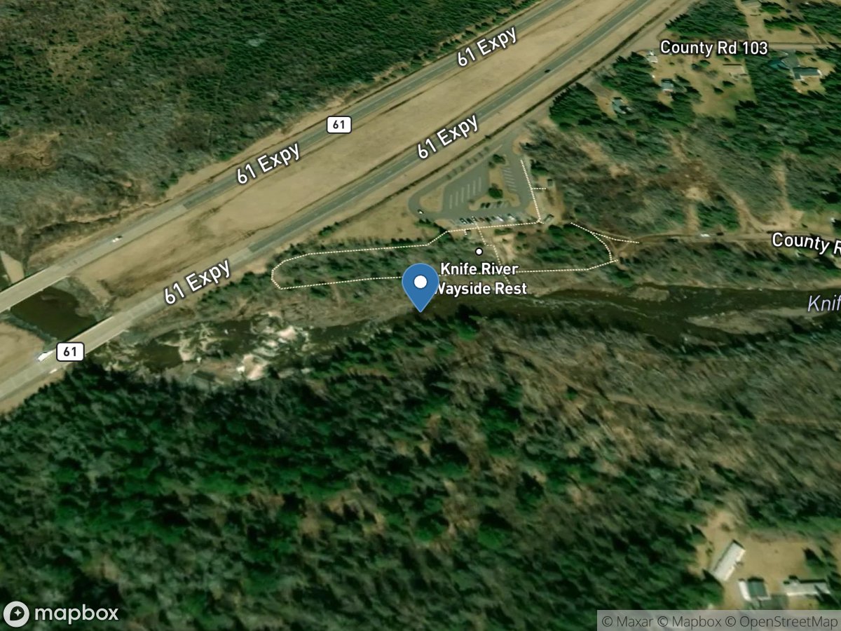 Knife River near Two Harbors, MN location