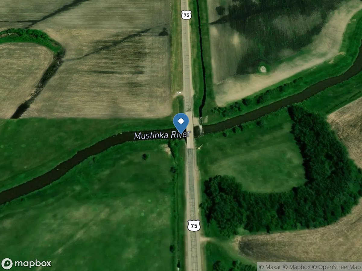 Mustinka River above Wheaton, MN location