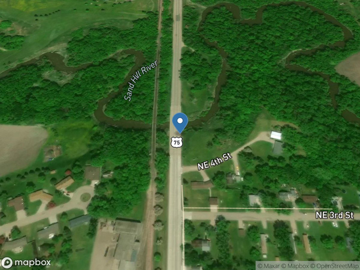 Sand Hill River at Climax, MN location