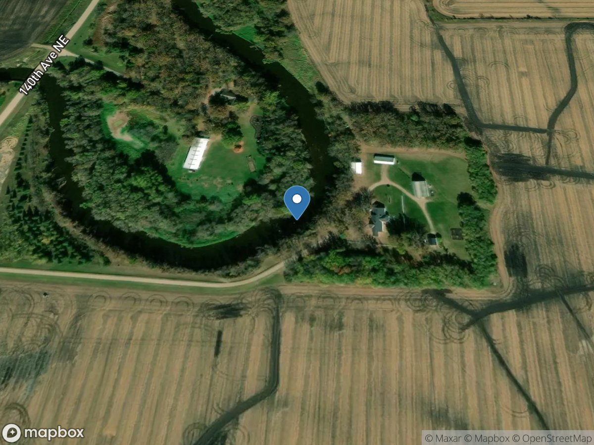 Thief River near Thief River Falls, MN location