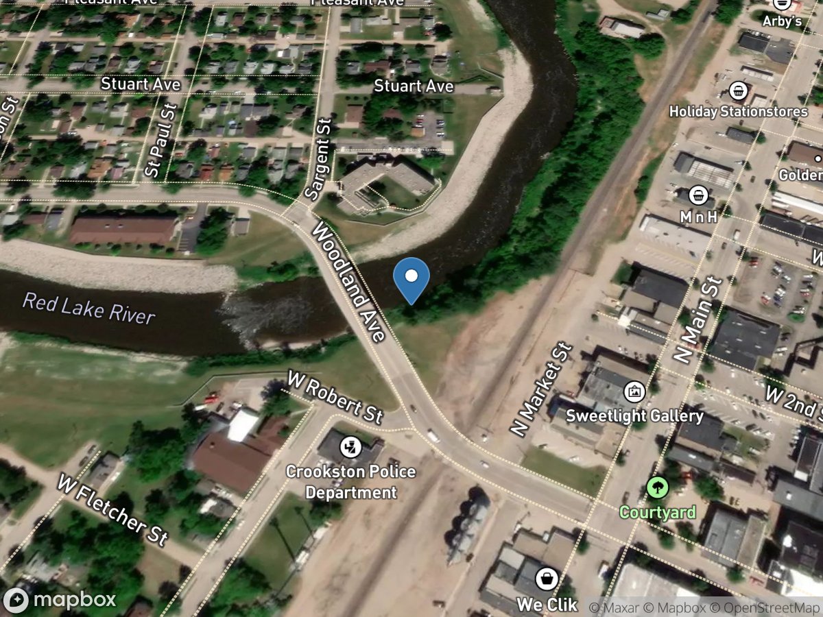 Red Lake River at Crookston, MN location