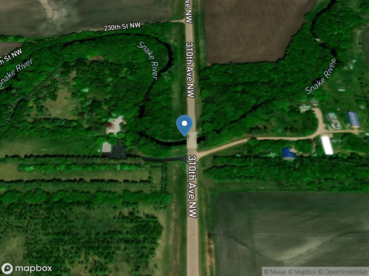 Snake River above Warren, MN location