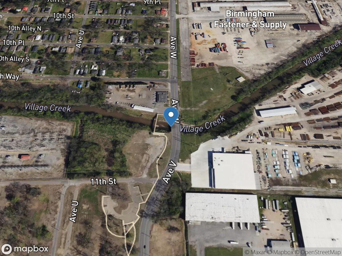 Village Creek at Avenue West at Ensley, AL location