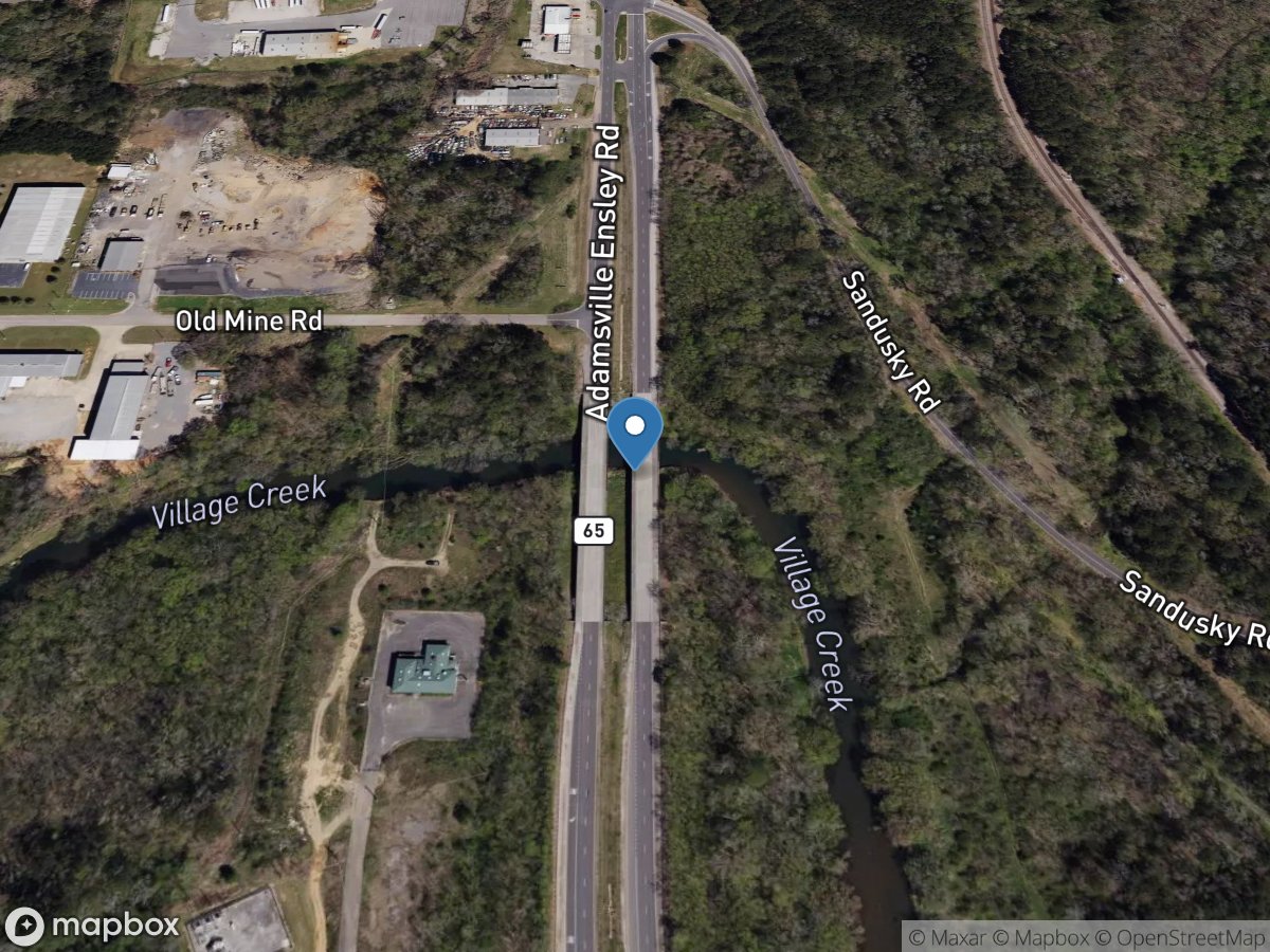 Village Creek near Docena, Alabama location