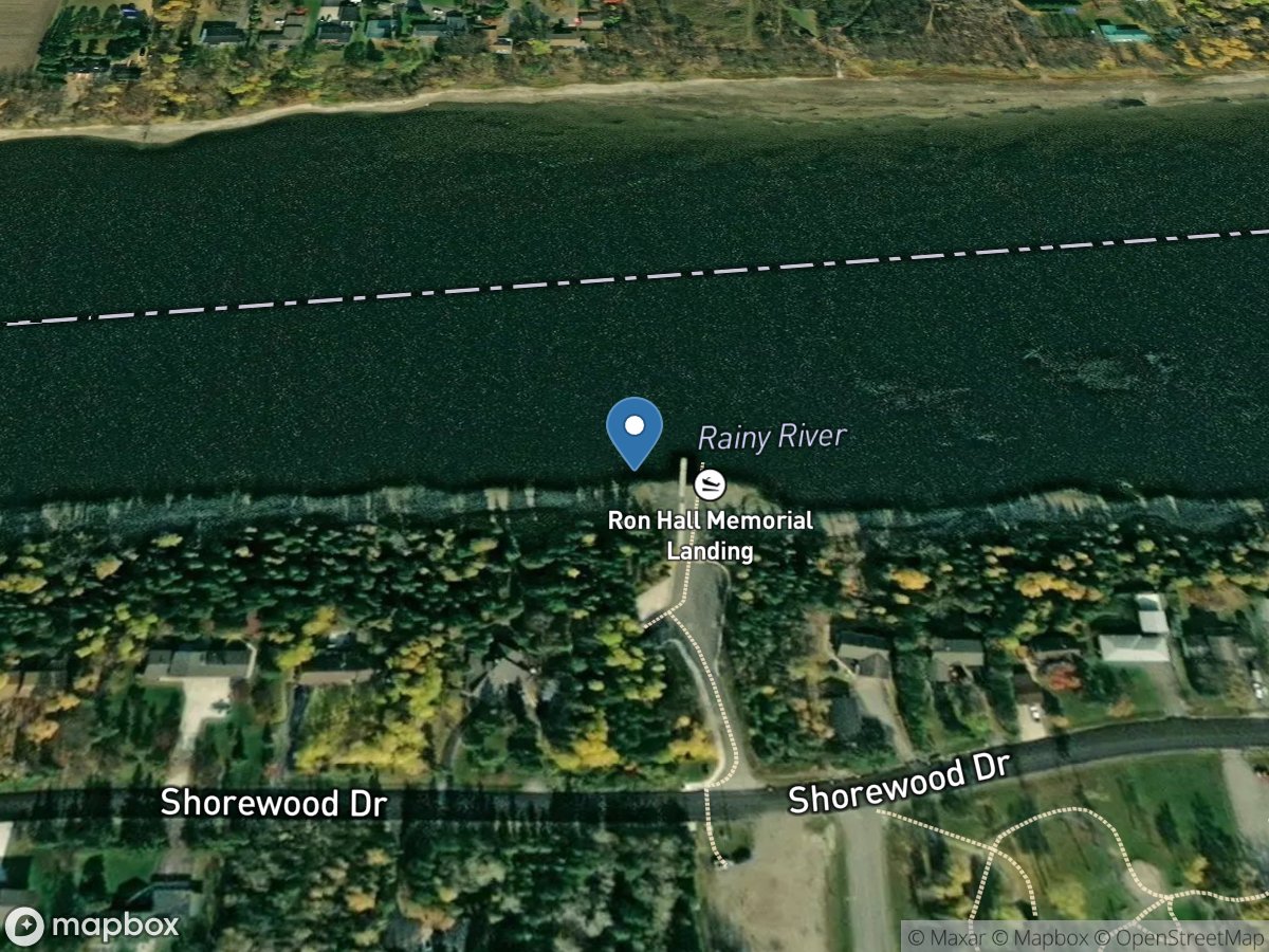 Rainy River at Boat Landing below International Falls,MN location