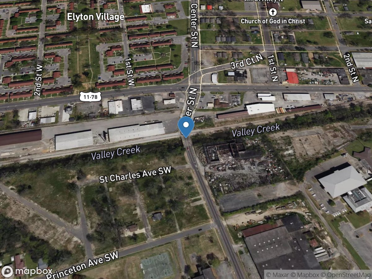 Valley Creek at Center ST at Birmingham, AL location