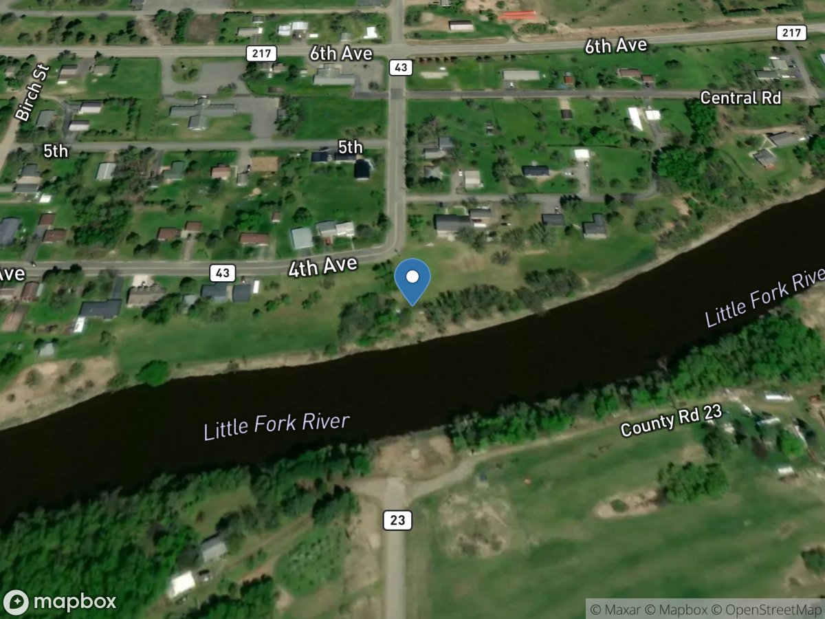 Little Fork River at Littlefork, MN location