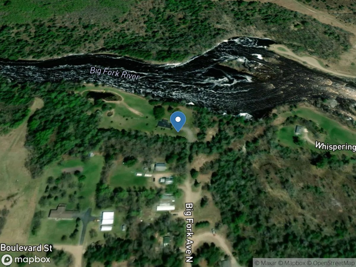 Big Fork River at Big Falls, MN location