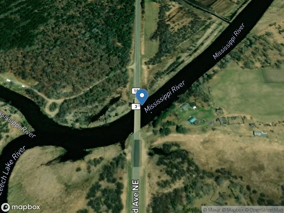 Mississippi River at Willow Beach at Ball Club, MN location