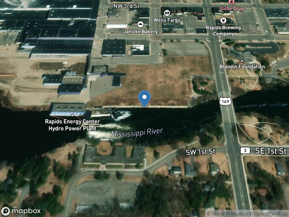 Mississippi River at Grand Rapids, MN location