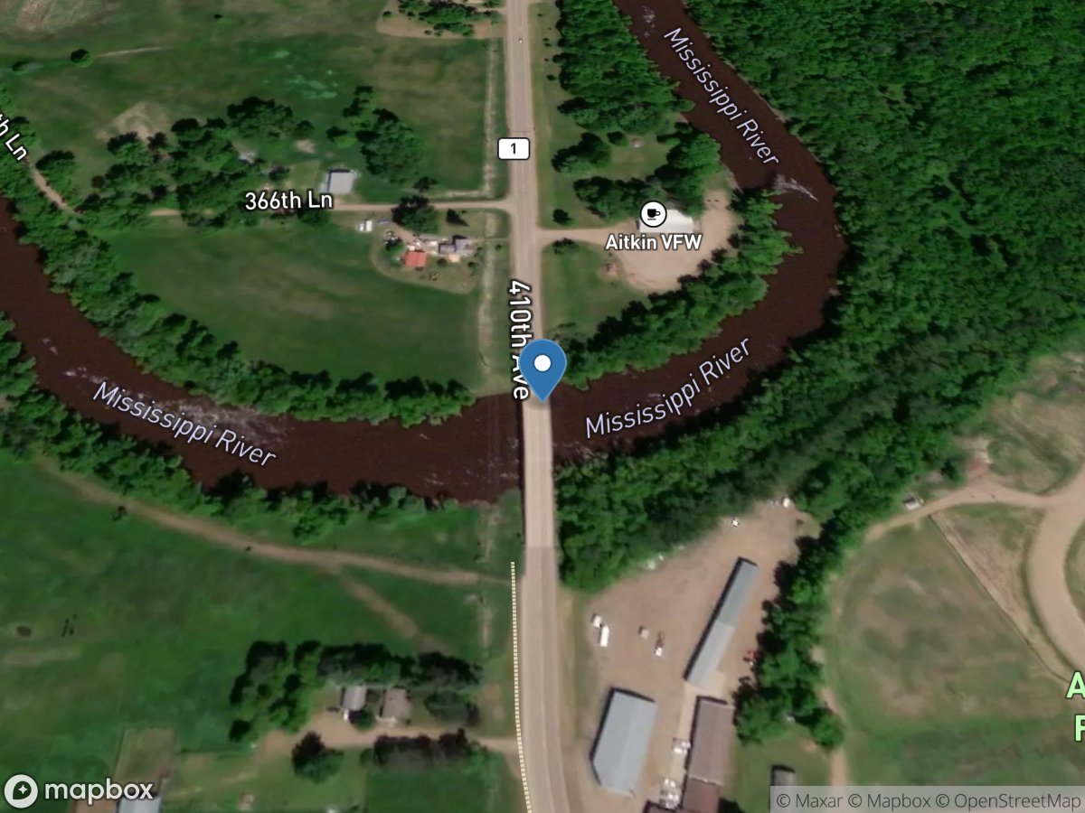 Mississippi River at Aitkin, MN location