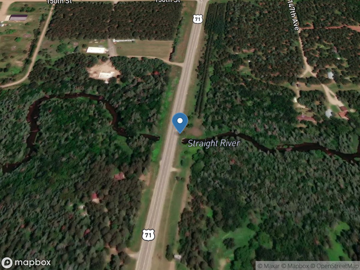 Straight River near Park Rapids, MN location