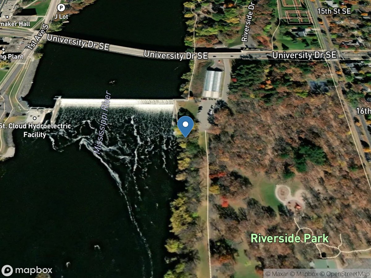 Mississippi River at St. Cloud, MN location