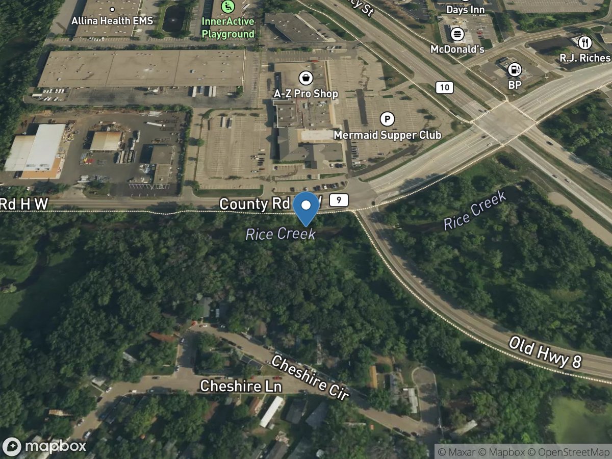 Rice Creek below Old Hwy. 8 IN Mounds View, MN location