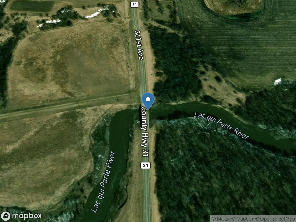 Lac Qui Parle River near Lac Qui Parle, MN location