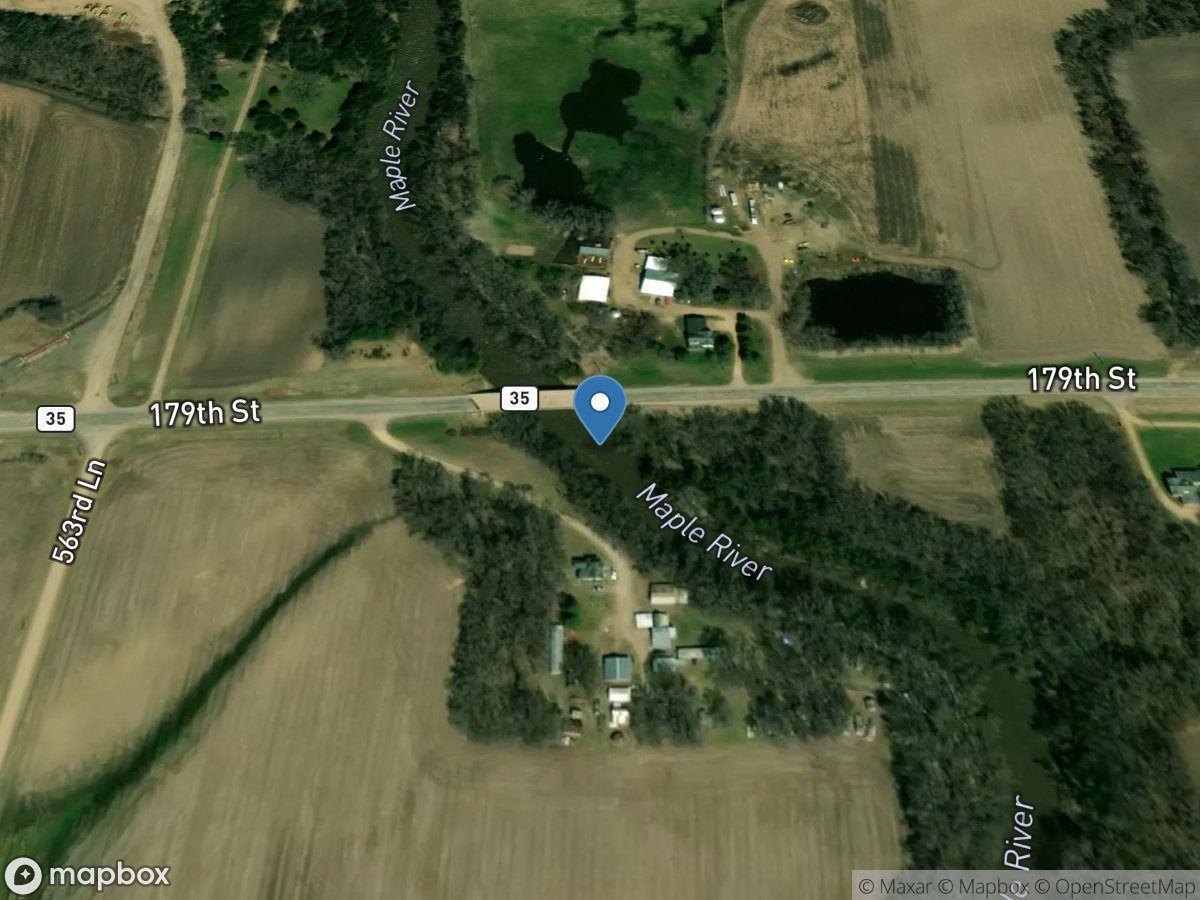 Maple River near Rapidan, MN location