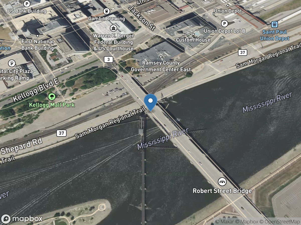 Mississippi River at St. Paul, MN location