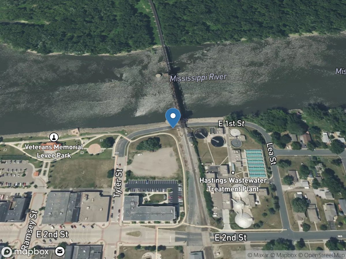 Mississippi River below L&d 2 at Hastings, MN location