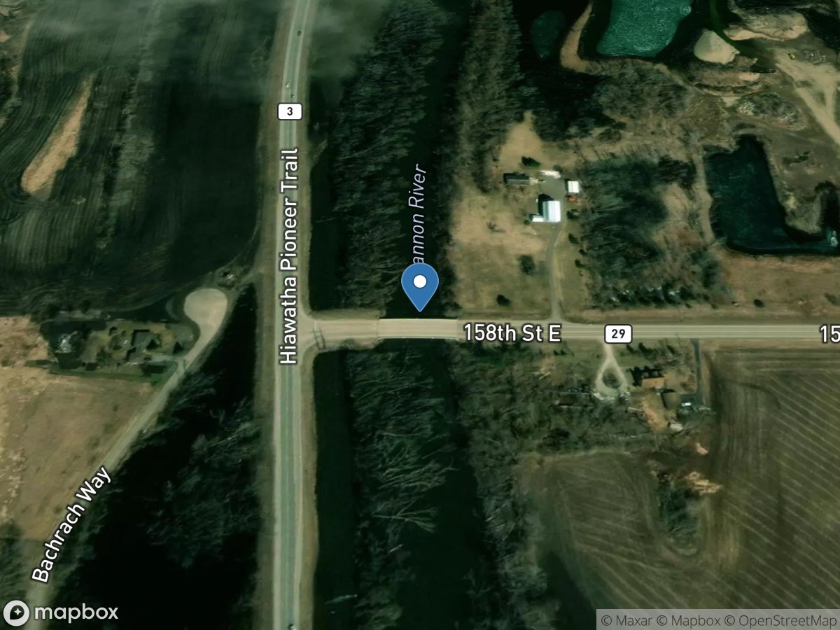 Cannon River at Co. Hwy. 29 below Faribault, MN location