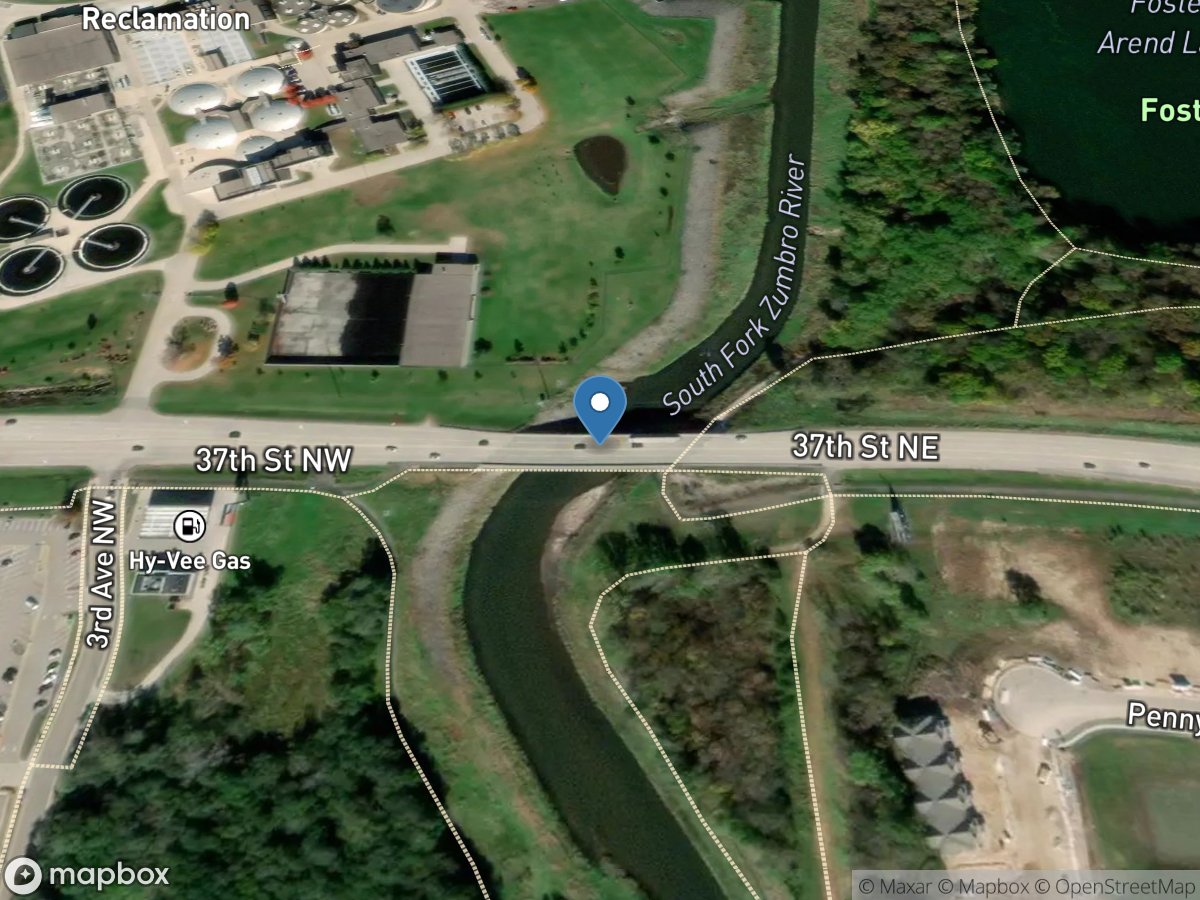 South Fork Zumbro River at Rochester, MN location