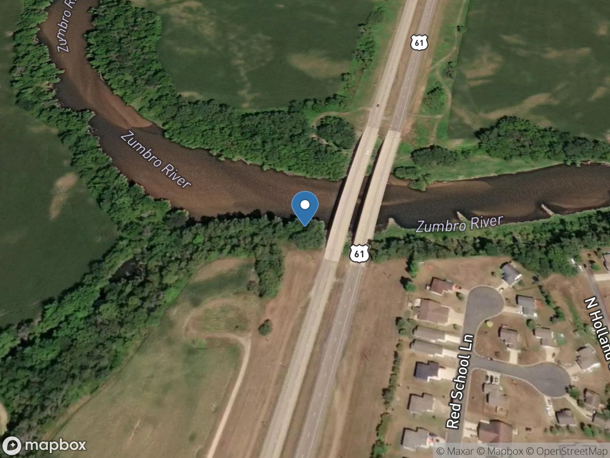 Zumbro River at Kellogg, MN location