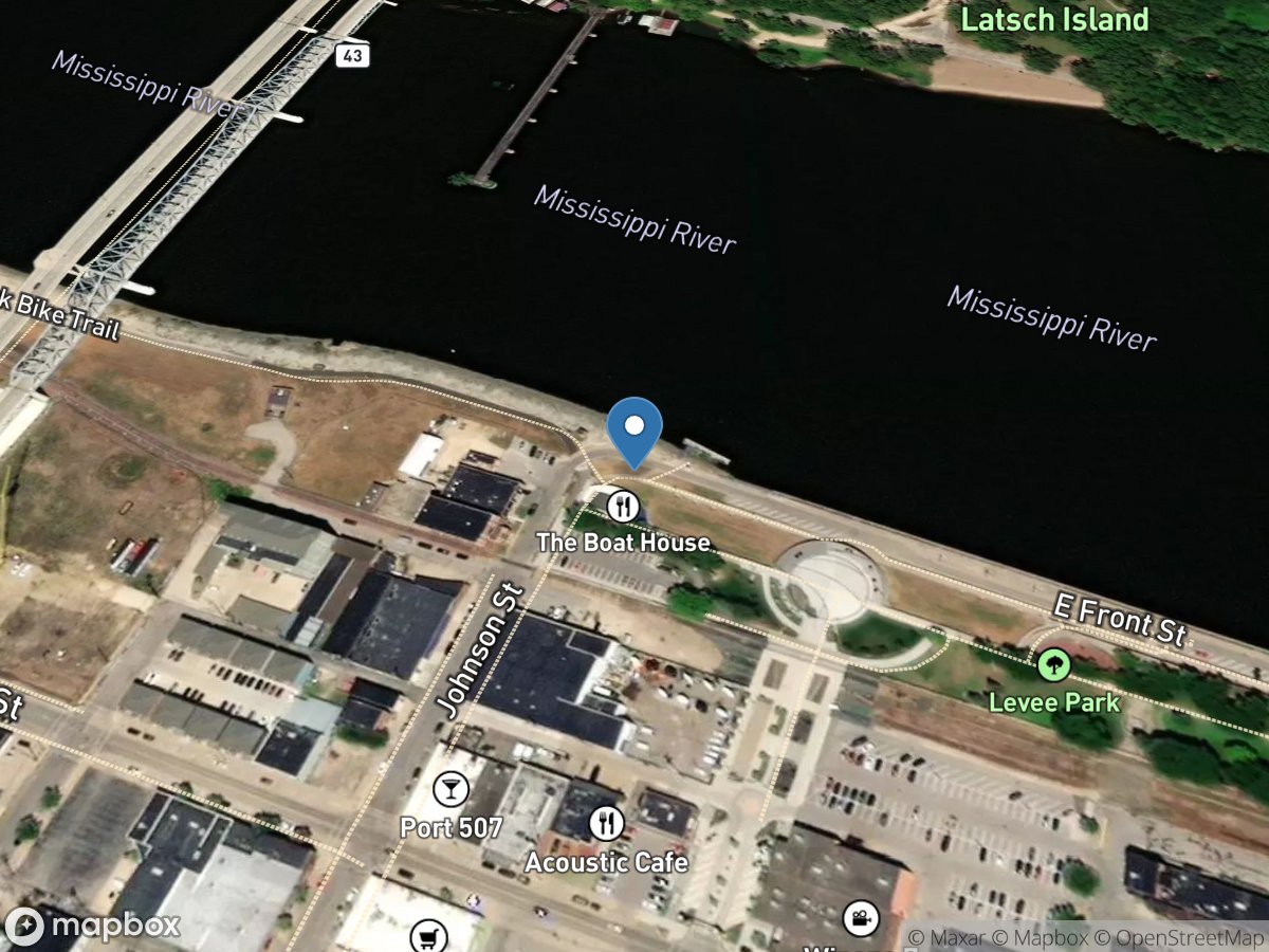 Mississippi River at Winona, MN location