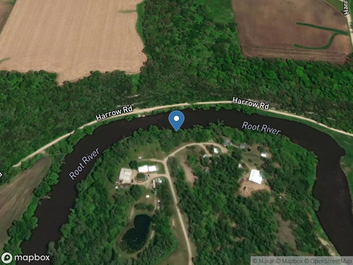 Root River near Pilot Mound, MN location