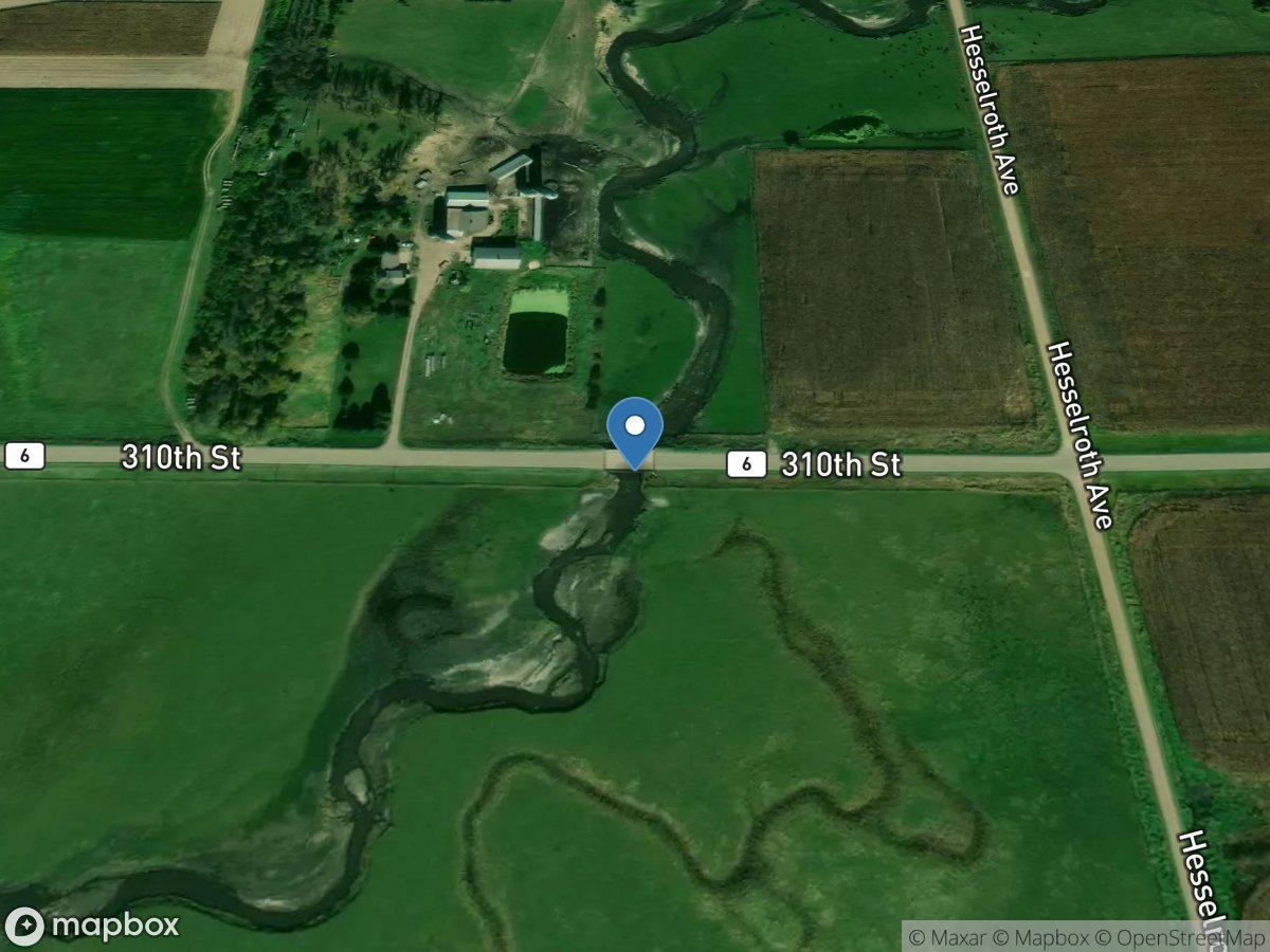 Little Rock River Nr. Rushmore, MN location